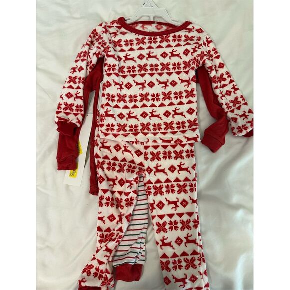 Carter's Goodnight Llama Pajama Set Unisex 18M Red Merry & Bright - Picture 4 of 6
